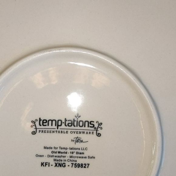 TEMP-TATIONS PRESENTABLE OVENWARE BY TARA\ OLD WOR - Picture 3 of 9